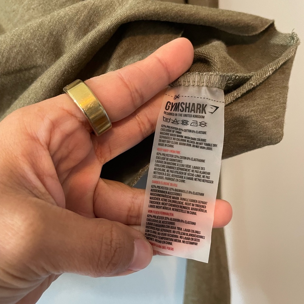 Gymshark Khaki Women's Crossback Hoodie - Picture 6 of 8